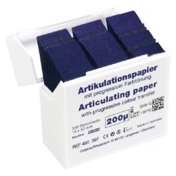 Articulatiepapier 200 µm 18 x 50 mm blauw strips